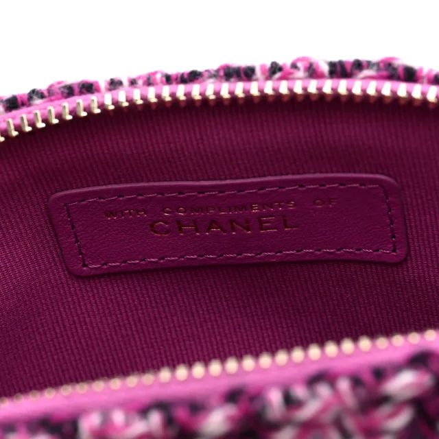 Chanel Quilted Mini Clutch in Purple Tweed from FASHIONPHILE, photo 7 of 11