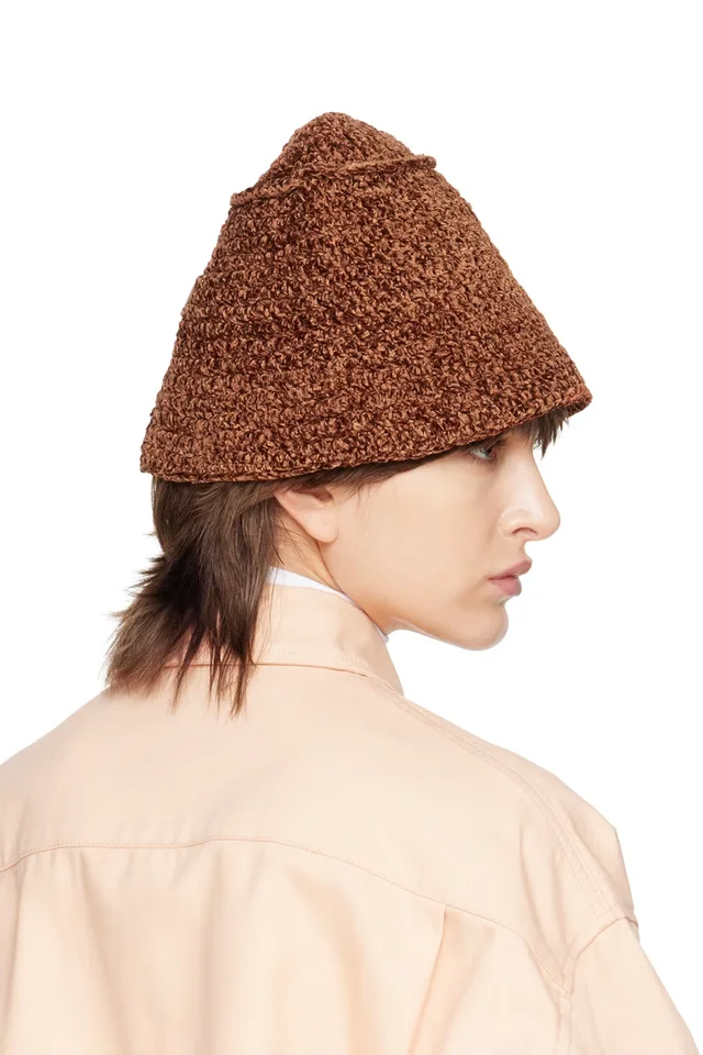 BY FAR Brown Robbie Bucket Hat, photo 2 of 2 from SSENSE