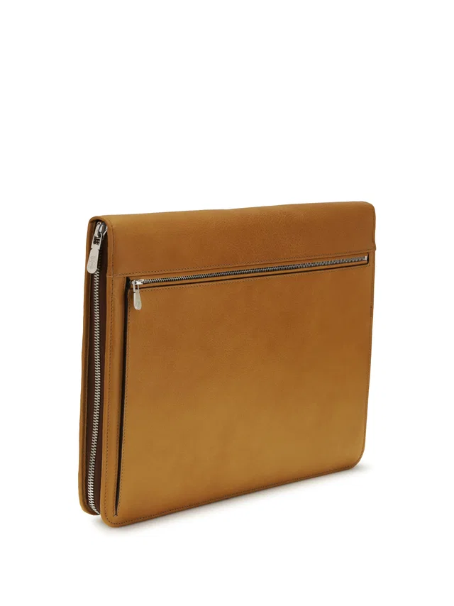 Brunello Cucinelli Calf Leather Zip-Around Travel Wallet — Beige in Beige Calfskin from HEWI