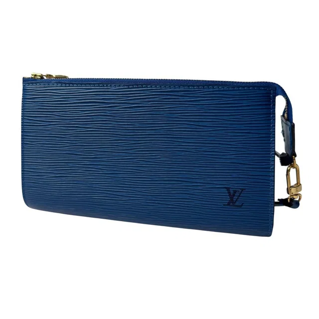 Louis Vuitton Epi Pochette Blue Pouch in Blue Leather from The Reluxe