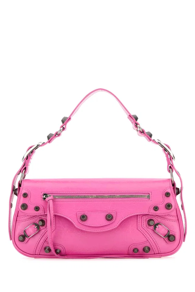 Balenciaga Le Cagole Shoulder Bag — Pink in Pink Lambskin from HEWI