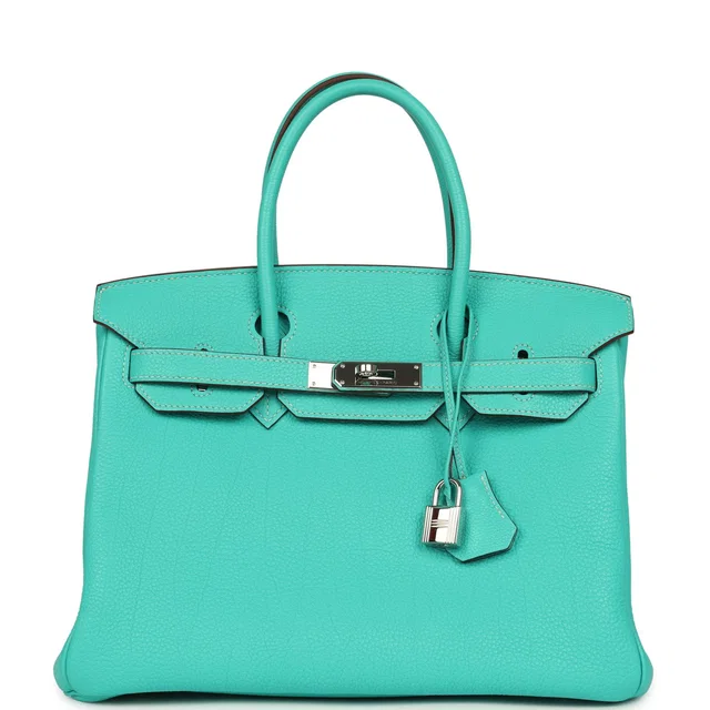 Hermès Birkin 30 Lagon Togo Palladium Hardware in Togo leather from Madison Avenue Couture