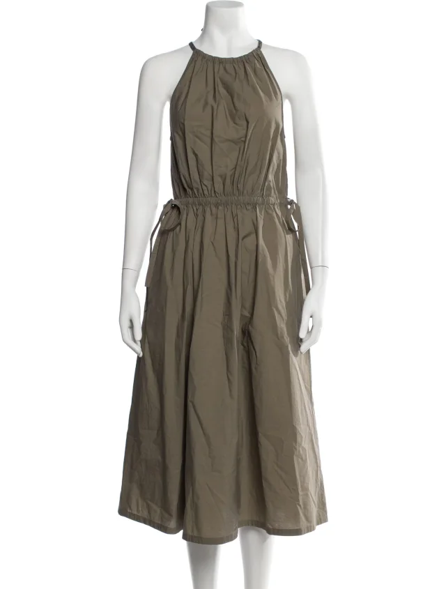 Brunello Cucinelli Halterneck Midi Length Dress from The RealReal