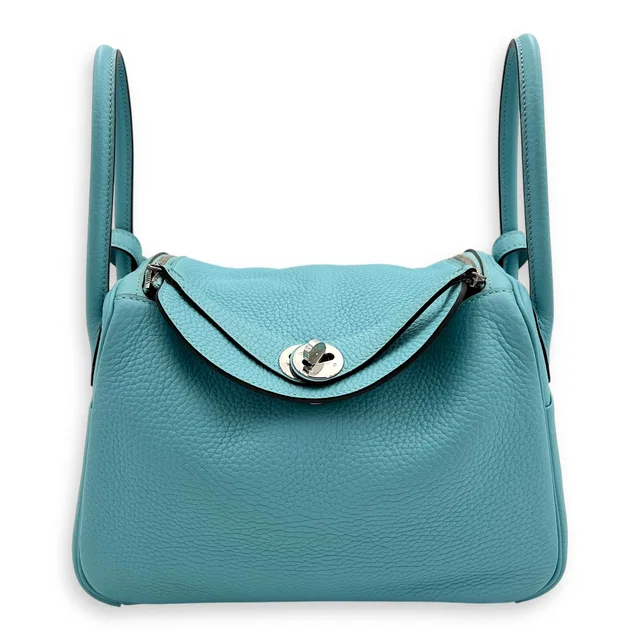 Hermès Lindy Blue Atoll in Blue Clemence leather from Luxury Promise