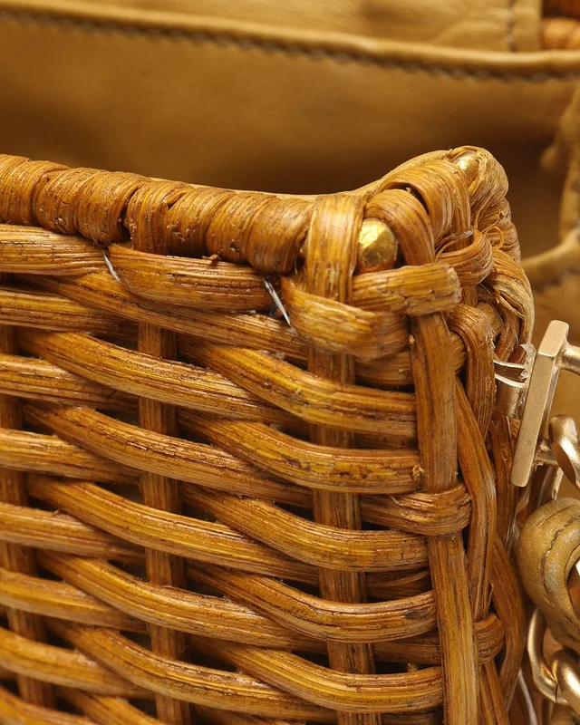 Chanel CC 2001s Timeless Picnic Wicker Flap Bag in Raffia from A Retro Tale, photo 7 of 11