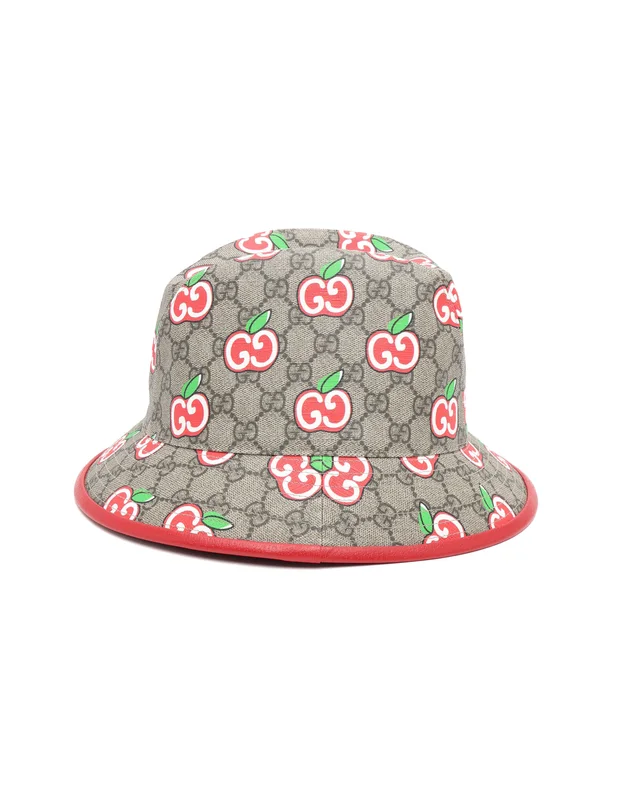 Gucci GG Apple Bucket Hat in Denim from A Retro Tale, photo 5 of 6