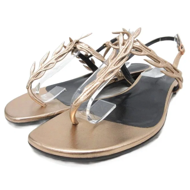 Hermès Myrthe Leaf Sandals Motif Beige 39 in Beige from The Reluxe