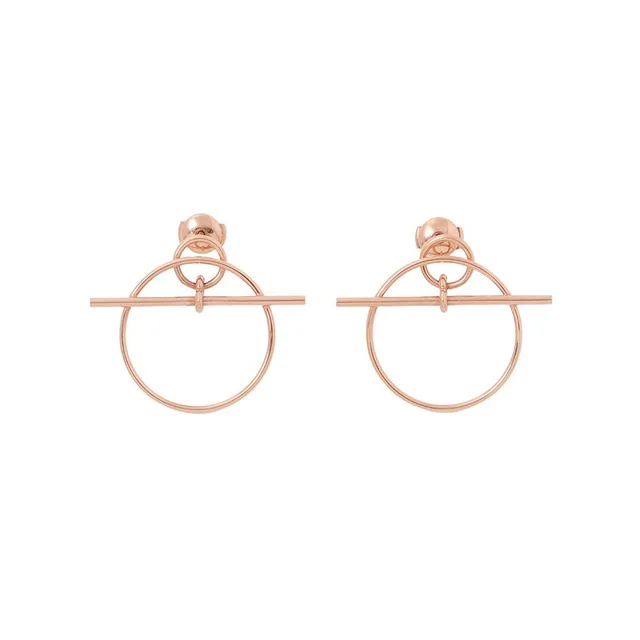 Hermès Earrings Loop Echappee PM 18K Pink Gold in Pink from The Reluxe