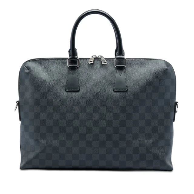 Black Louis Vuitton Damier Graphite Porte Documents Jour Business Bag in Black Canvas from Designer Revival