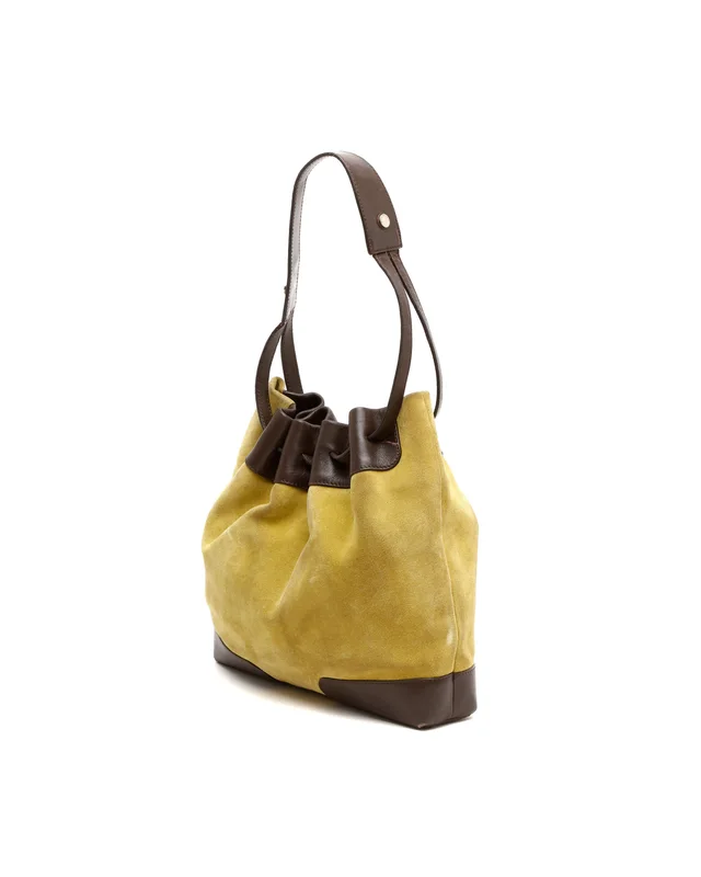 Burberry Drawstring Bucket Bag in Suede from A Retro Tale, photo 2 of 10
