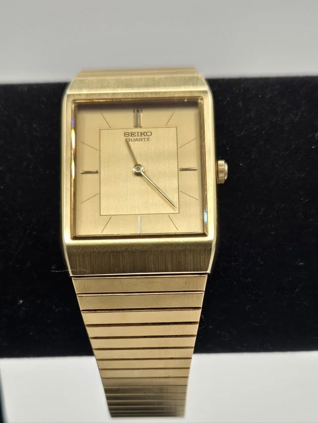 Vintage 1984 Seiko Gold Plated Men's Quartz Tank Watch in gold from Poshmark
