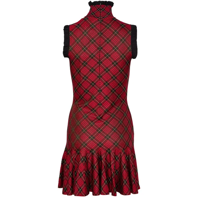 MCQUEEN Printed mini dress in Red 100% viscose, photo 3 of 6 from 24S (US)