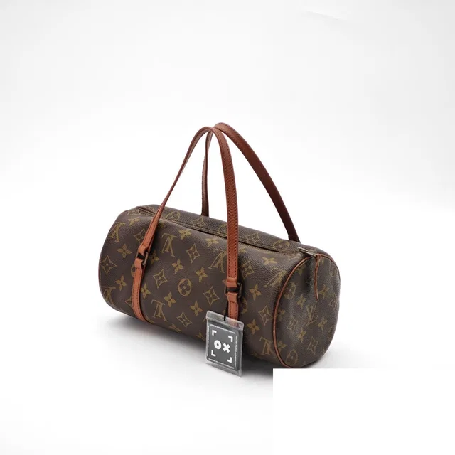 Louis Vuitton Papillon Bag Handbag Tube Wide Brown in Brown Coated canvas from The Reluxe