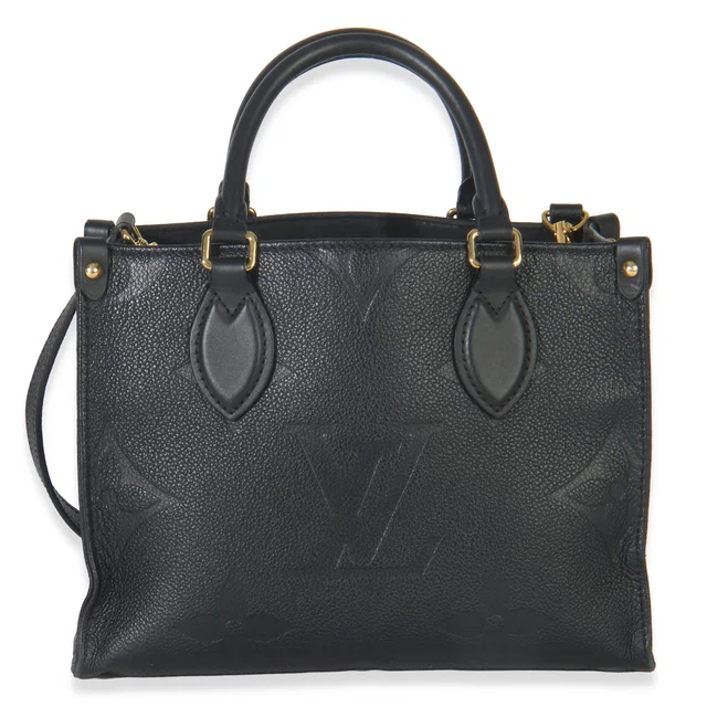 Louis Vuitton Black Monogram Empreinte Onthego Pm Leather Handbag in Black Leather from HEWI