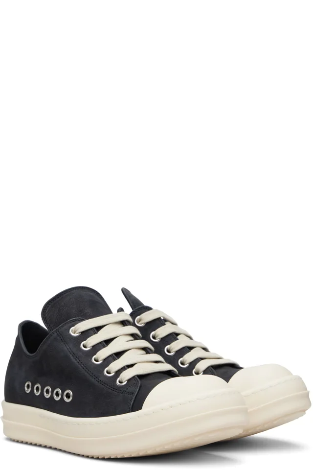 Rick Owens Black Temple Extreme Low Sneakers, photo 4 of 5 from SSENSE