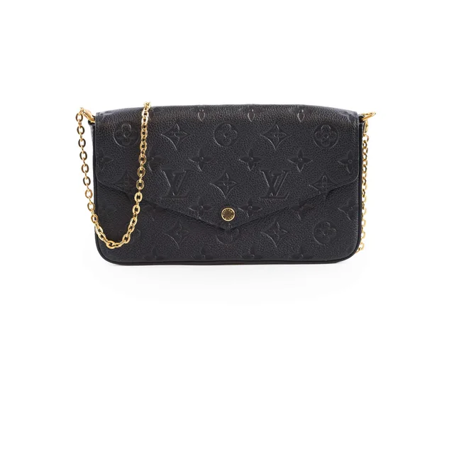 Louis Vuitton Pochette Felicie Black Empreinte Monogram in Black Leather from The Purse Affair