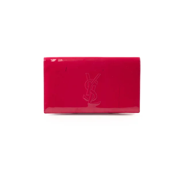 Saint Laurent Patent Clutch Pink in Pink Patent leather from The Purse Affair