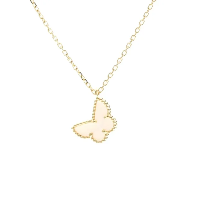 Van Cleef & Arpels Sweet Alhambra Papillon Necklace Yellow Gold (18k) Mother Of Pearl Women in multicolor from Grailed