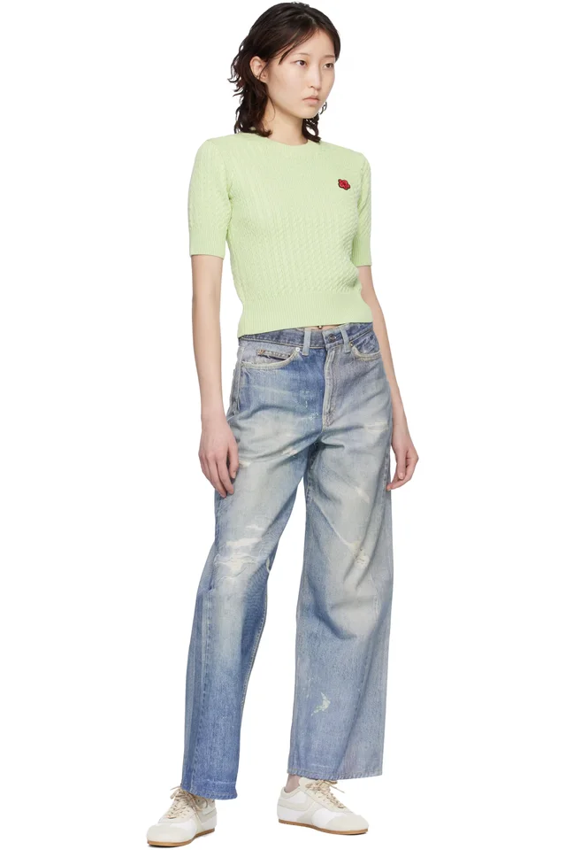 Green Kenzo Paris 'Boke Flower' Short Sleeve T-shirt, photo 4 of 4 from SSENSE