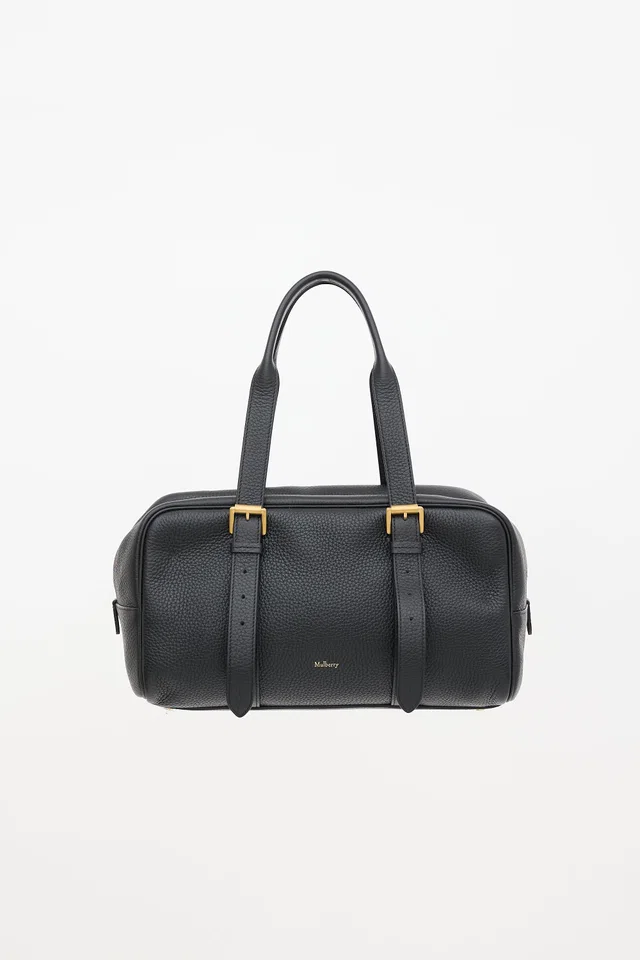 Mulberry Grained Leather Boston Bag in Caviar leather from VSP Consignment