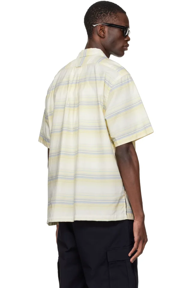 nanamica Yellow Open Collar Pique S/S Shirt, photo 3 of 4 from SSENSE