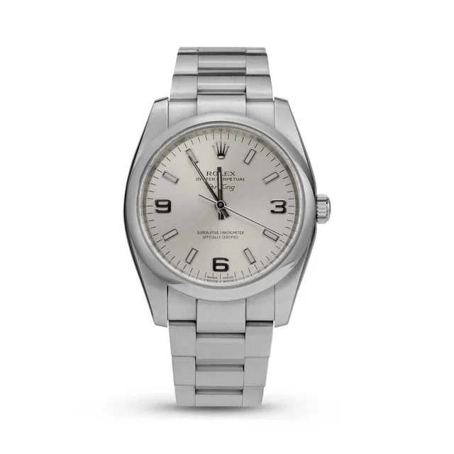 Rolex Air King Automatic Chronometer Silver Dial Unisex Watch 114200 in silver|gray from Jomashop.com