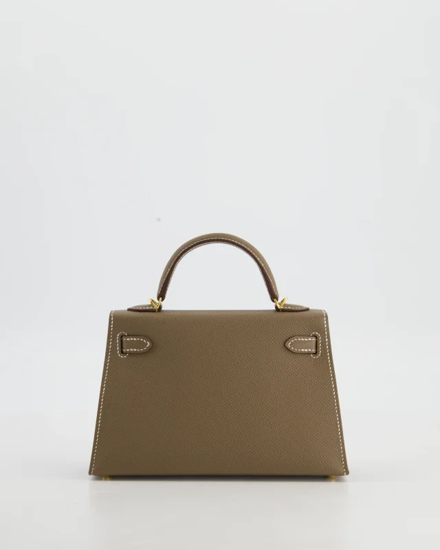 HOT* Hermès Mini Kelly II 20 Bag in Taupe Epsom leather from Sellier, photo 7 of 24
