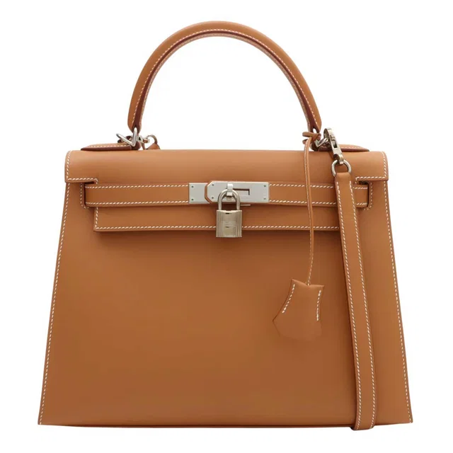 Hermès 2000 Kelly 28 Natural in Beige Calfskin from VINTAGE QOO TOKYO