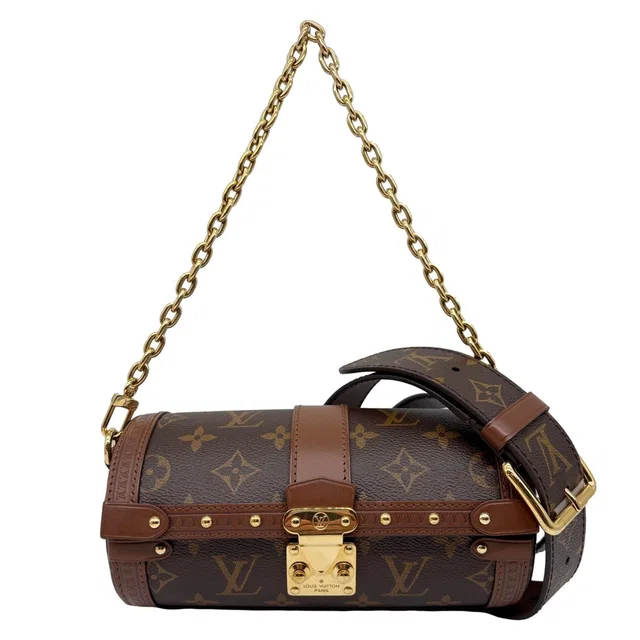 Louis Vuitton Papillon Trunk Monogram Canvas Satchel Bag Brown from Dallas Designer Handbags