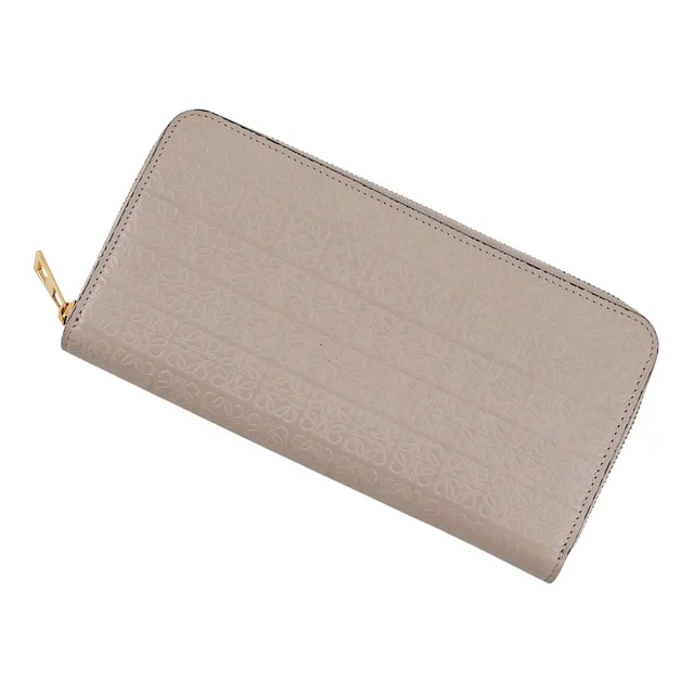 Loewe Anagram Long Wallet Beige107N55.F13 Calf Leather from GALLERY RARE