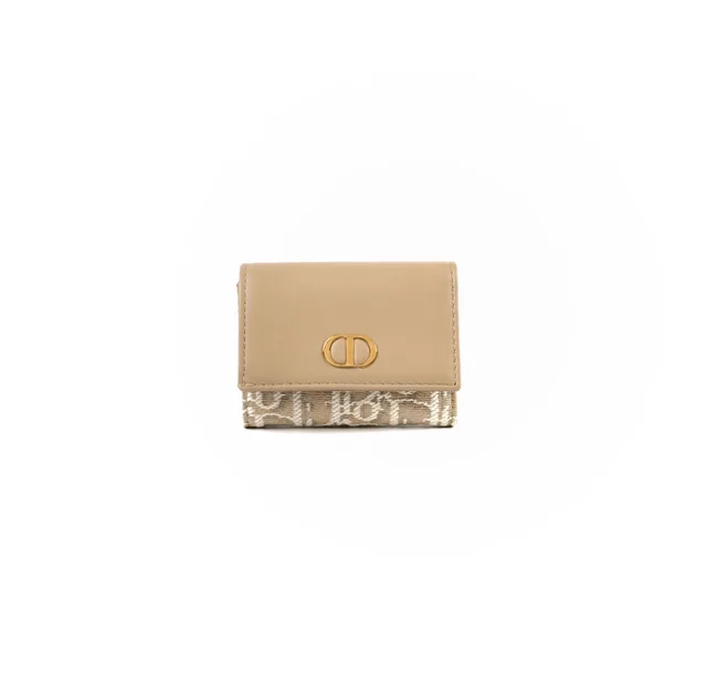 Dior 30 Montaigne Veronia Wallet Tan in Brown Canvas from The Purse Affair