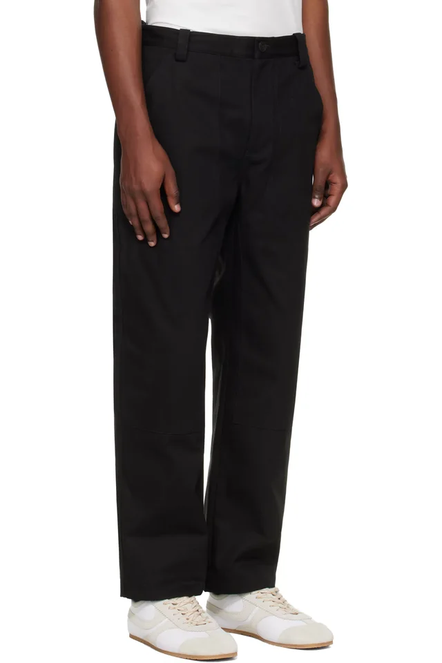 Studio Nicholson Black Denver Trousers, photo 2 of 3 from SSENSE