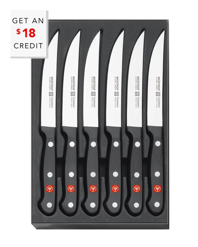 WÜSTHOF 6pc Gourmet Steak Knife Set with $18 Credit, image 1 of 1 from Rue La La