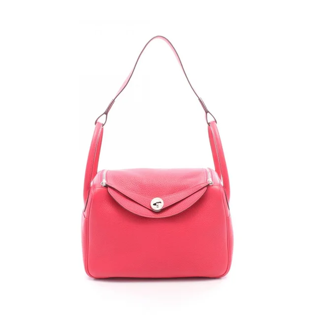 Hermès Shoulder Bag Lindy 30 Rose Leather in Pink Leather from The Reluxe