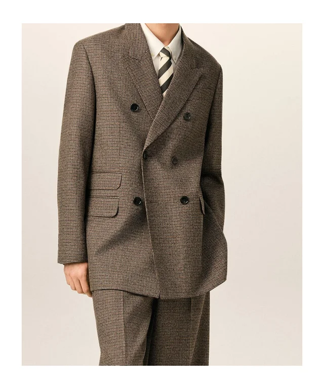 Ami Paris AMI Double Breasted Houndstooth Blazer, photo 3 of 6 from SENSER