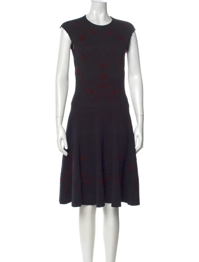 Alexander McQueen Silk Midi Length Dress in black Silk from The RealReal