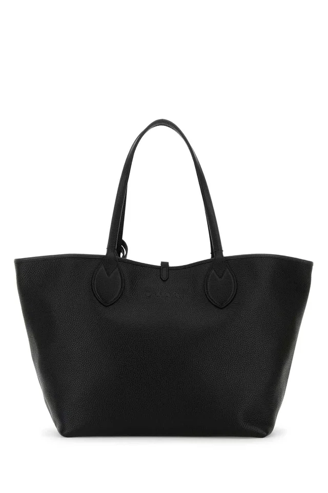 Gucci Reversible Full-Grain Leather Tote Bag — Black in Black Leather from HEWI