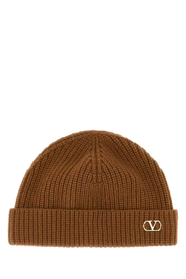 Valentino Garavani Beanie Cashmere — Brown Exterior: Beanies in Brown Cashmere from HEWI