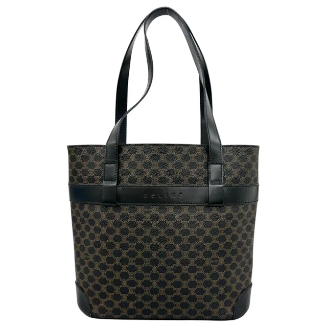 Celine Macadam Handbag Leather Black in Black Leather from The Reluxe