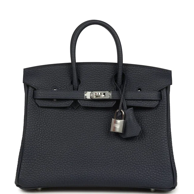 Hermès Birkin 25 Bleu Nuit Togo Palladium Hardware in Navy Togo leather from Madison Avenue Couture