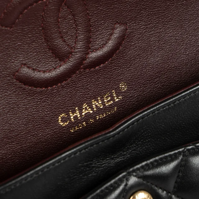 Chanel Small Classic Handbag in Black Lambskin from Labellov, photo 7 of 10