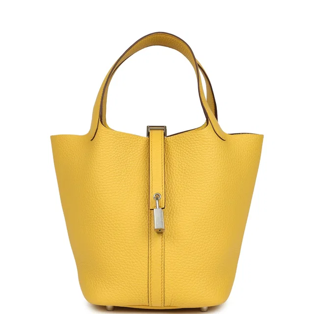 Hermès Picotin Lock 18 Sun Clemence Palladium Hardware in Clemence leather from Madison Avenue Couture