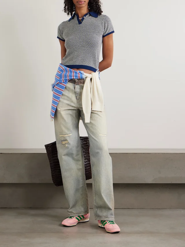 GUEST IN RESIDENCE Cashmere-piqué polo shirt in Blue, photo 2 of 2 from NET-A-PORTER (Canada)