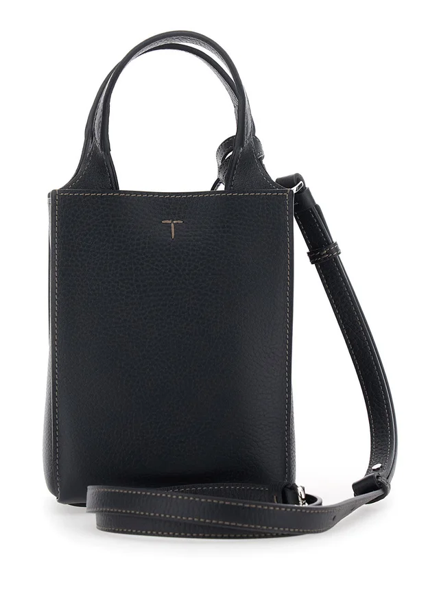 Tod's Apa Top Handle Bag — Black Calf in Black Calfskin from HEWI, photo 2 of 2