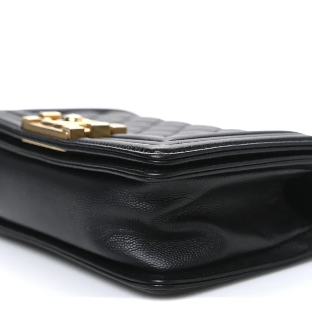 Chanel Caviar Quilted Small Boy Flap Black in Black Caviar leather from FASHIONPHILE, photo 10 of 11
