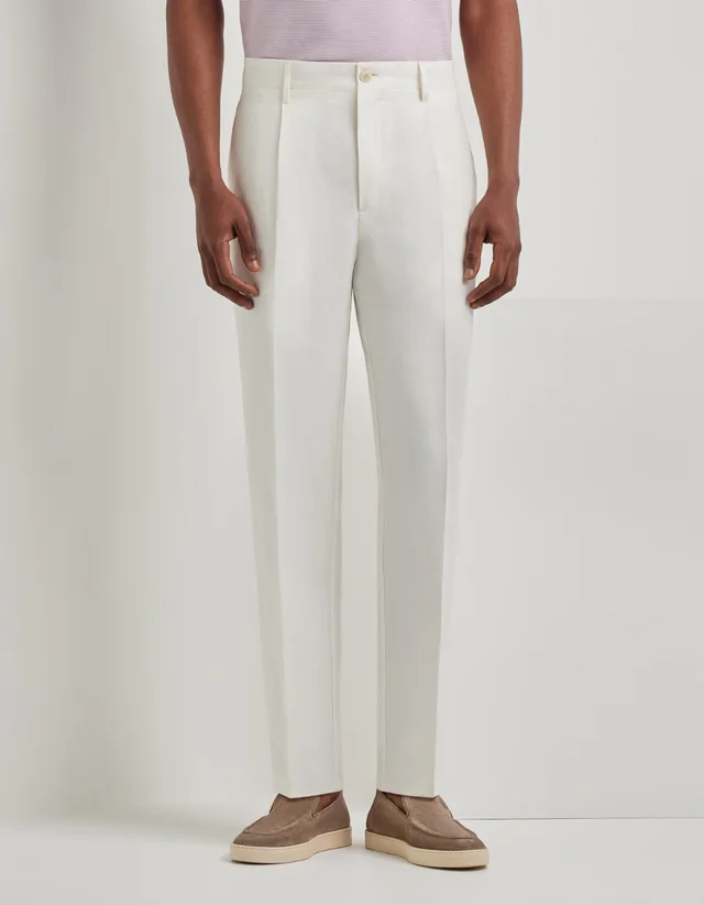 Canali Pleated Slim Fit Trousers, photo 3 of 4 from SENSER