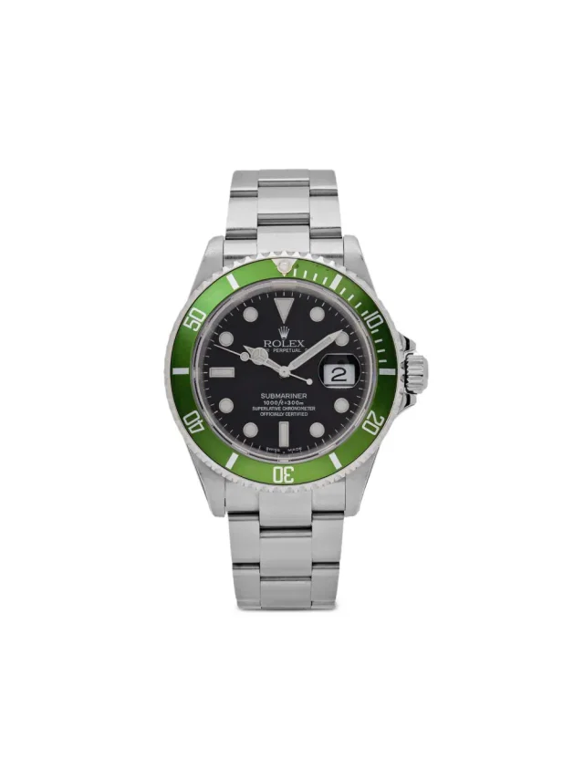 Rolex 2003 pre-owned Submariner Date Kermit 40mm - unisex - stainless steel - One Size - Black in black from Farfetch