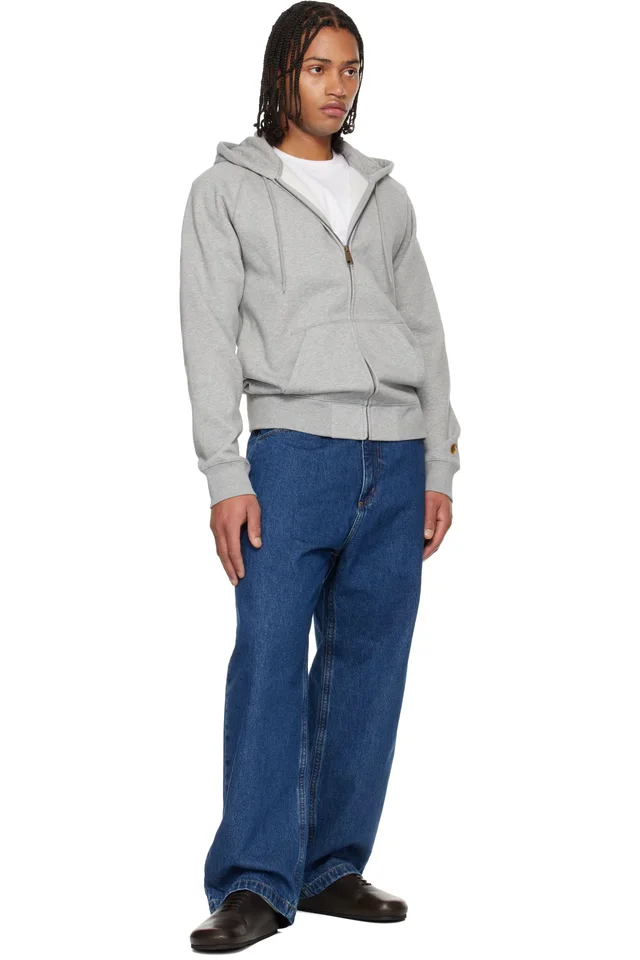 Carhartt Work In Progress Gray Chase Hoodie, photo 4 of 4 from SSENSE