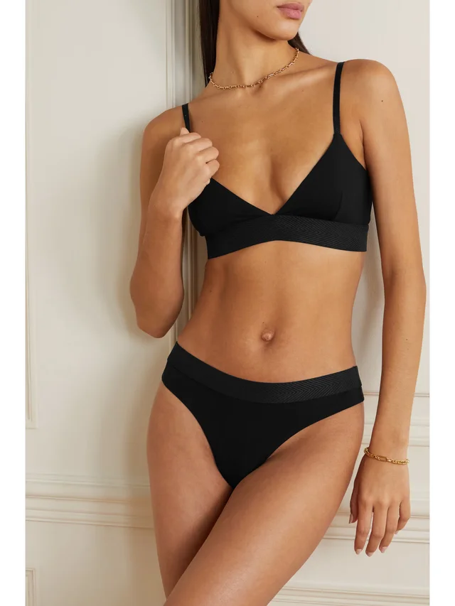 CDLP + NET SUSTAIN set of three TENCEL Lyocell-blend thongs in Black, photo 2 of 2 from NET-A-PORTER (Canada)