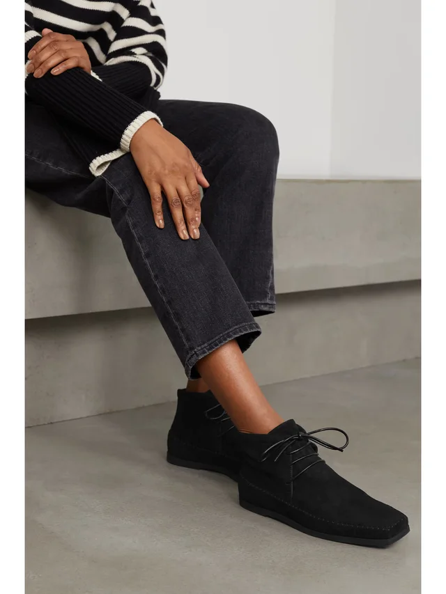 TOTEME The High Top suede loafers in Black, photo 2 of 2 from NET-A-PORTER (Canada)